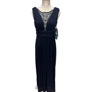 New With Tags Scarlett Women's Navy Formal Gown Beaded- Size 6